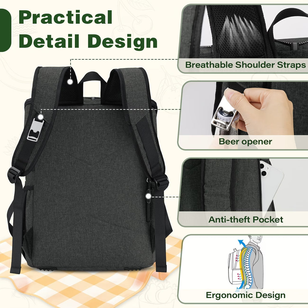 30L Heavy-Duty Waterproof Insulated Cooler & Trail Backpack