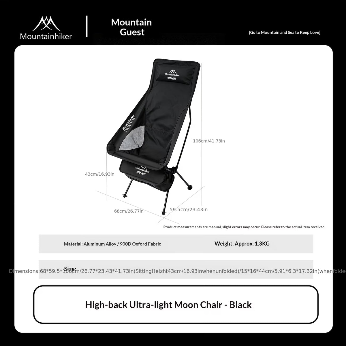 Ultralight High-Back Tactical Folding Camp Chair (150kg Capacity)