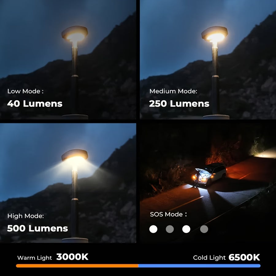Telescopic Rechargeable LED Camping Lantern & 10000mAh Power Bank