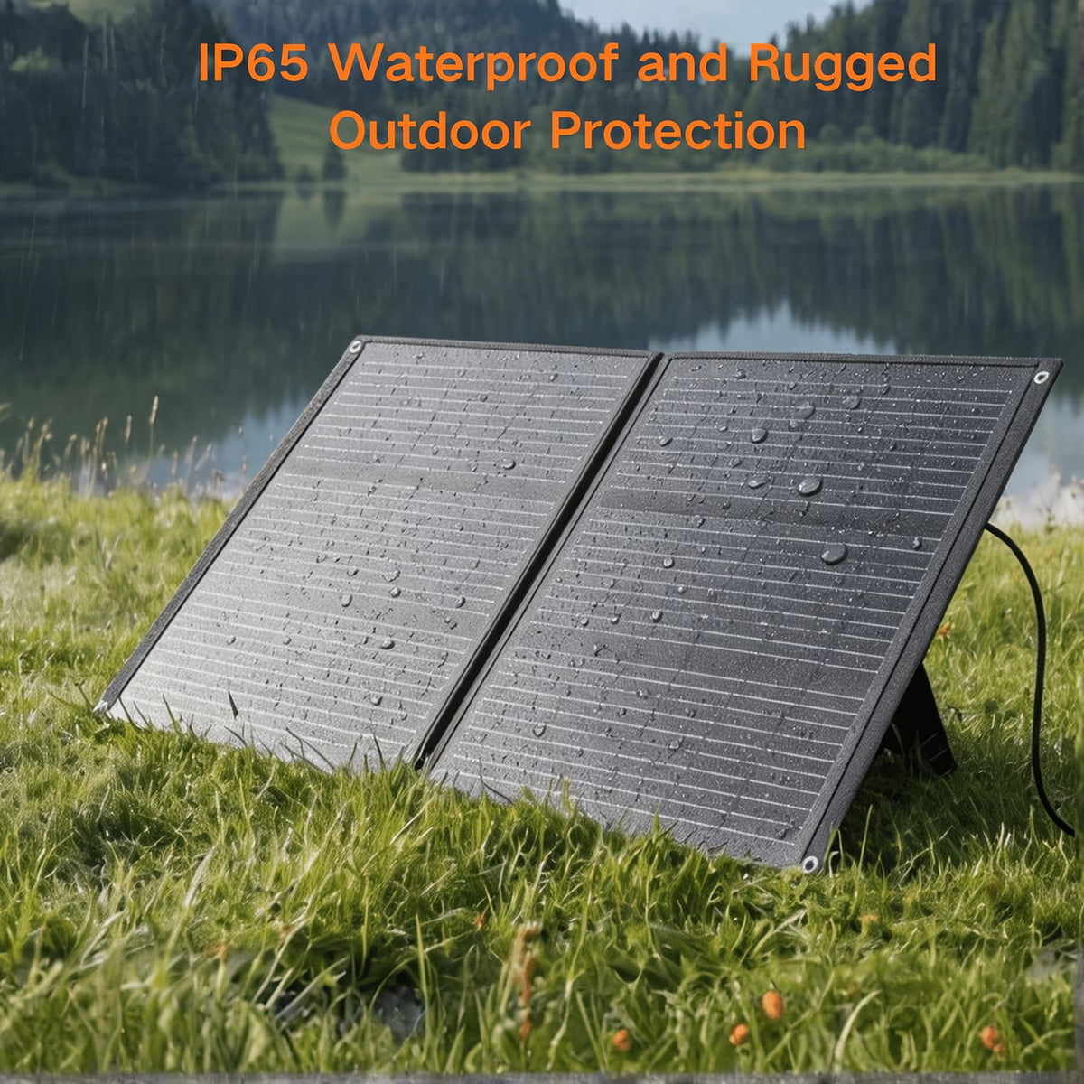 100W Foldable Monocrystalline Solar Panel Charger (DC & USB-C)